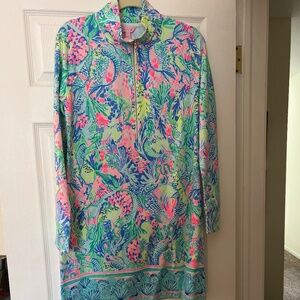 Lilly Pulitzer Skipper Dress Mermaids Cove popover DRESS  Medium